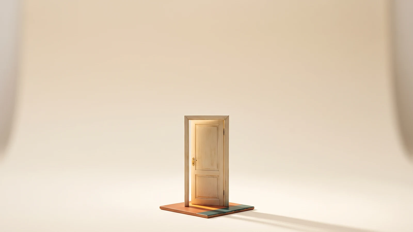 A door standing ajar