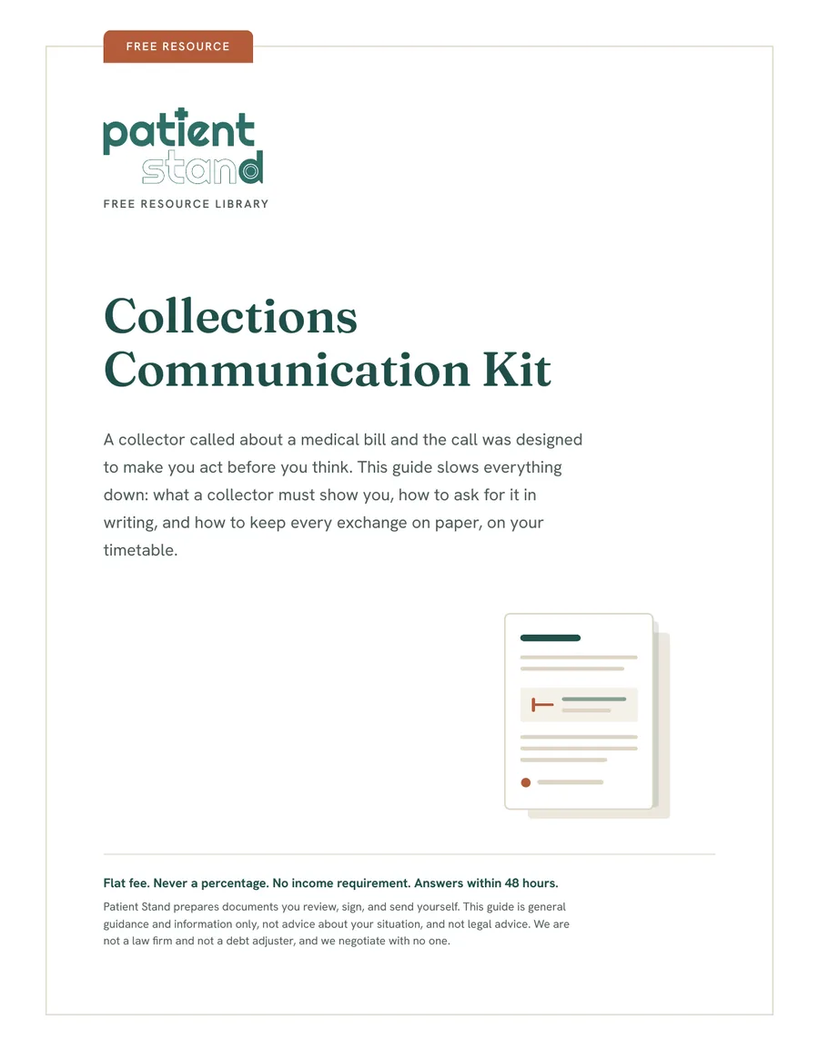 Cover of the Collections Communication Kit guide.