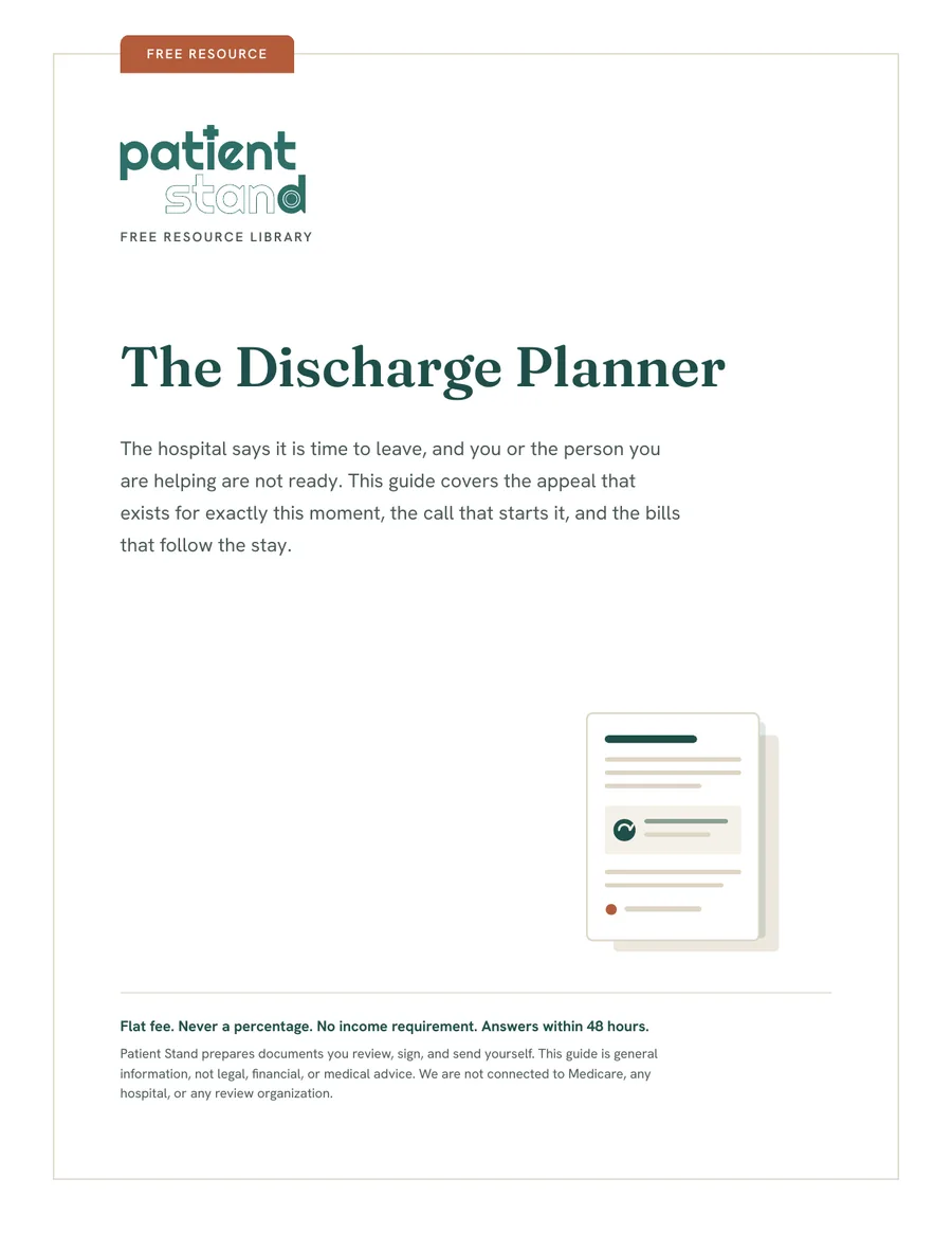 Cover of The Discharge Planner guide.